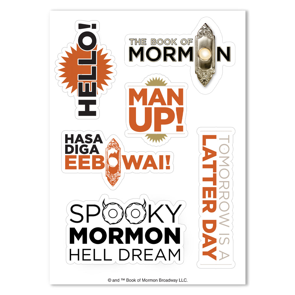 Book of Mormon the Musical Sticker Sheet