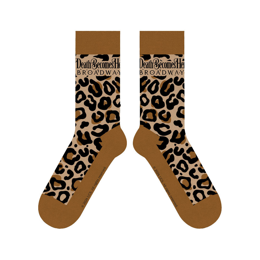 Death Becomes Her Leopard Logo Socks