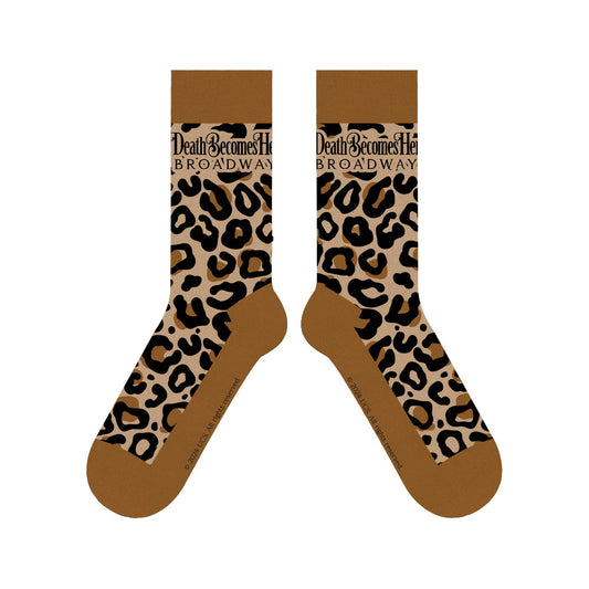 Death Becomes Her Leopard Logo Socks