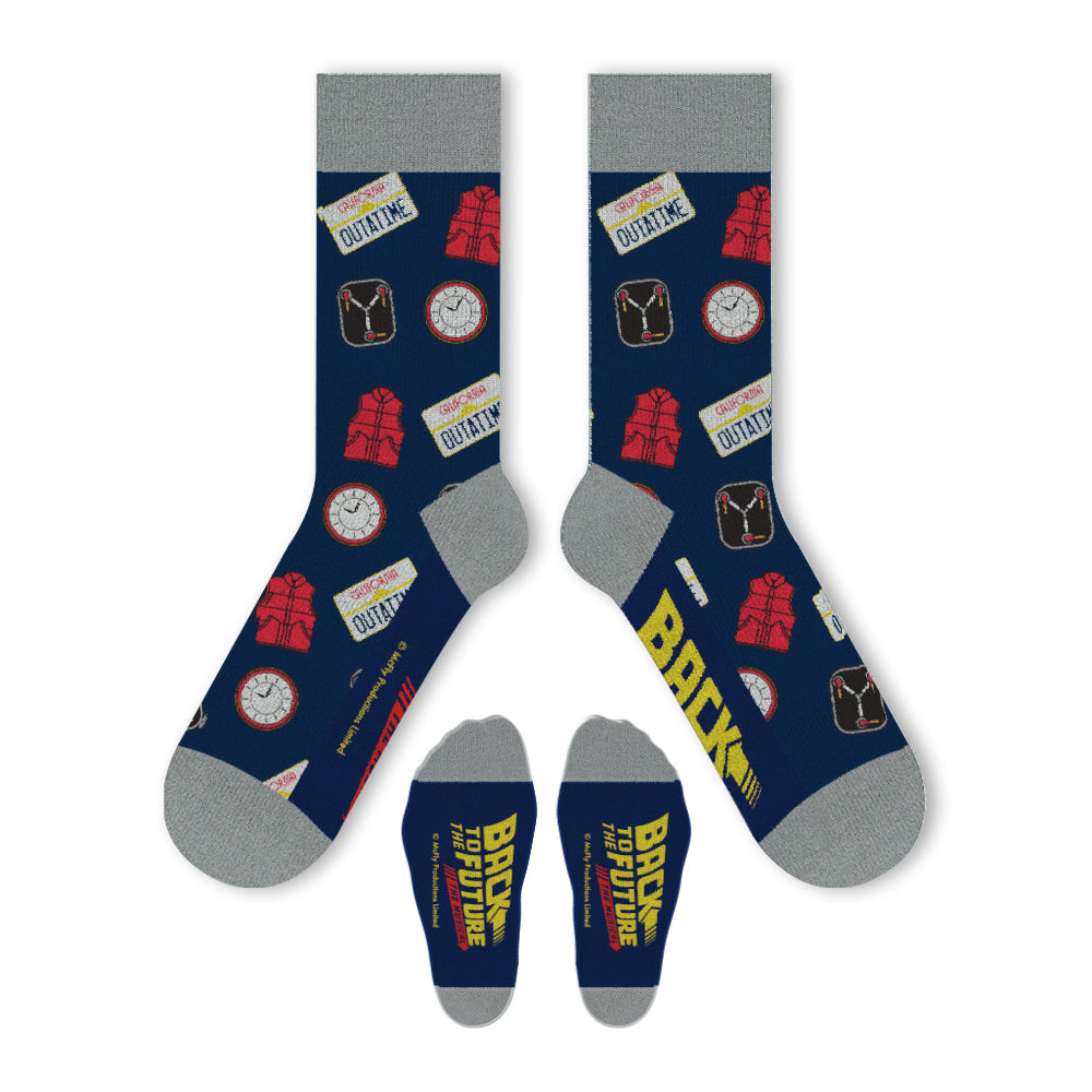 Back to the Future the Musical OUTATIME Socks