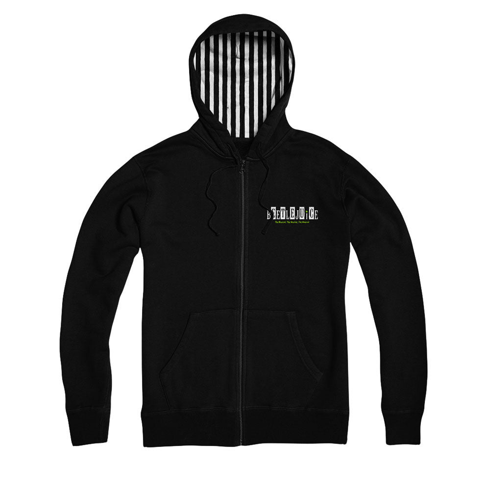 Beetlejuice Its Showtime Striped Hoodie