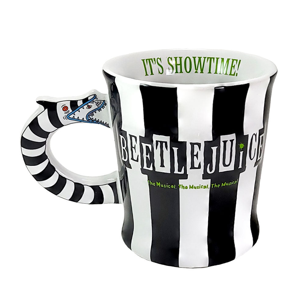 Beetlejuice Striped Mug