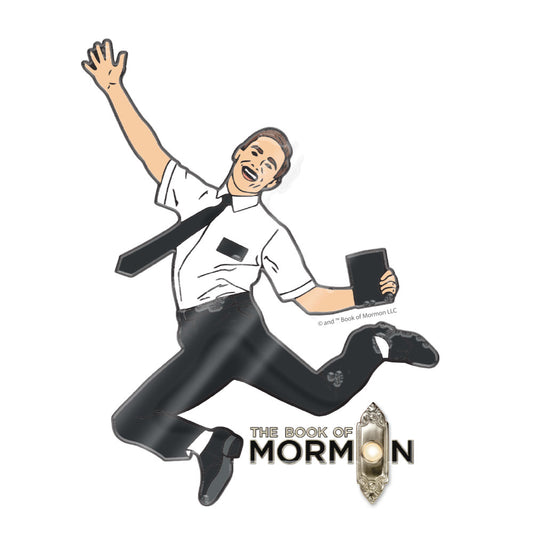 Book of Mormon Jumping Mormon Acrylic Magnet