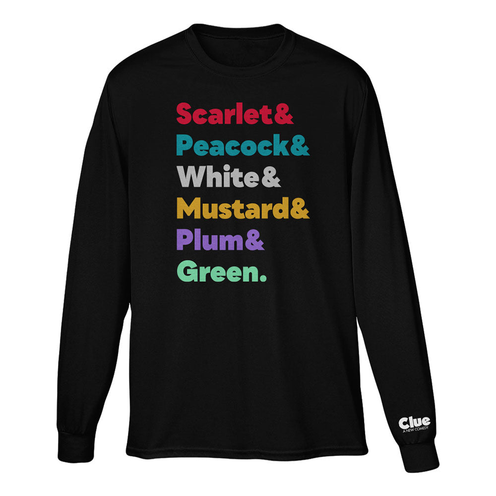 Clue Unisex Names Long Sleeve Tee