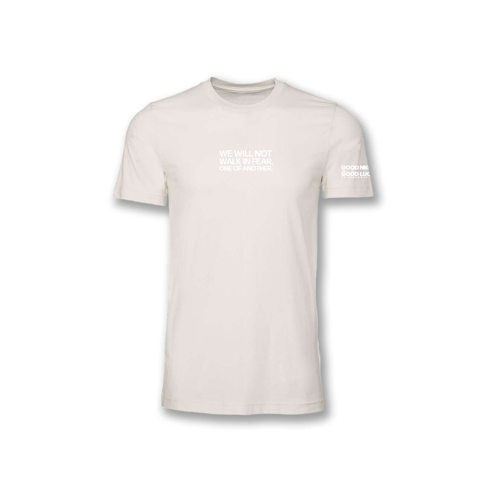 Good Night and Good Luck Unisex Quote Tee